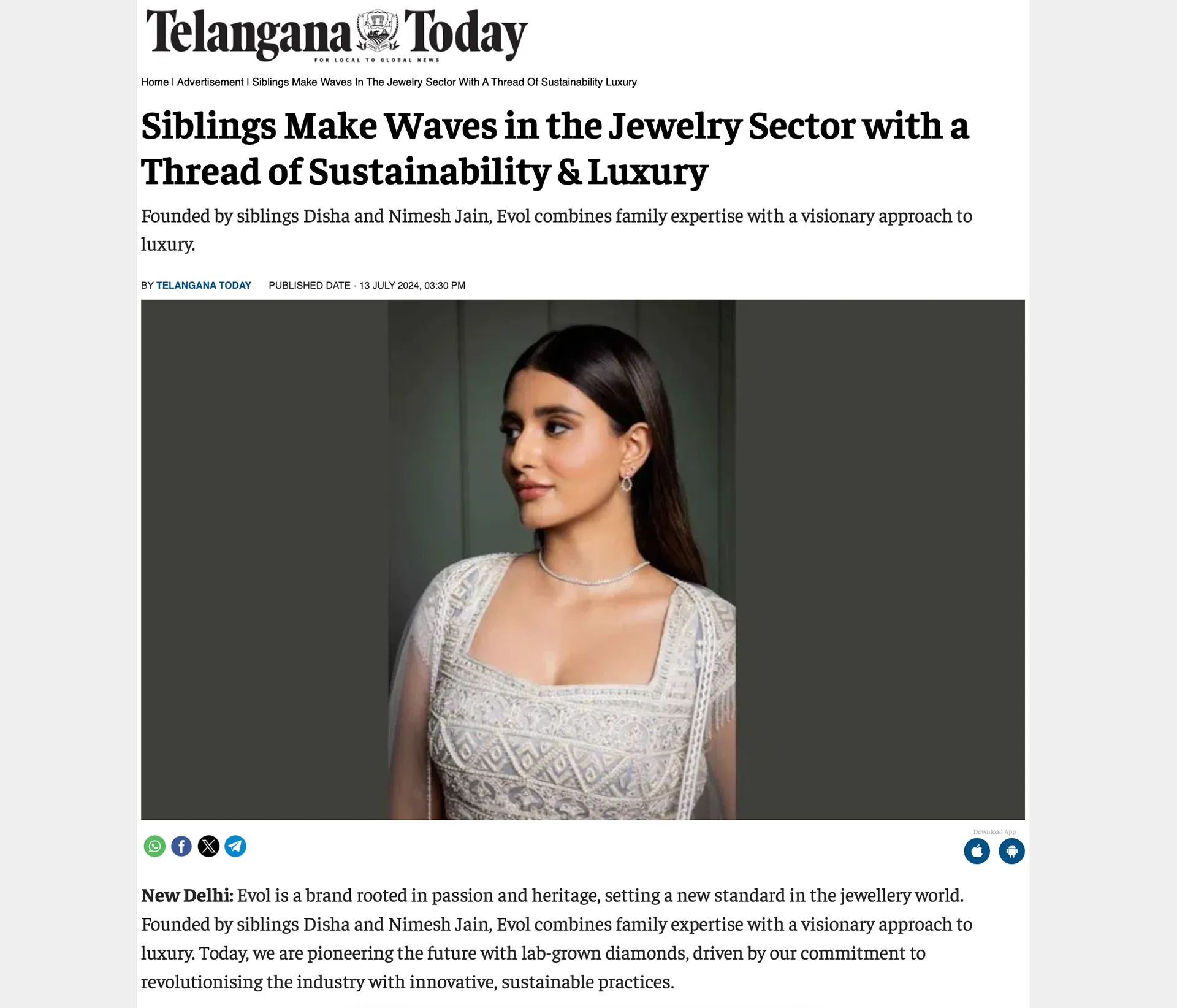 Evol Jewels PR coverage